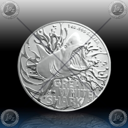 1oz AUSTRALIJA $1 (GREAT WHITE SHARK - RAM) 2021 *BU